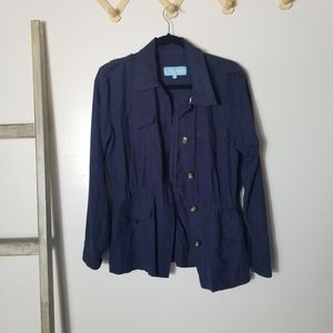 NWT DRAPER JAMES LIGHTWEIGHT NAVY UTILITY JACKET SIZE SMALL